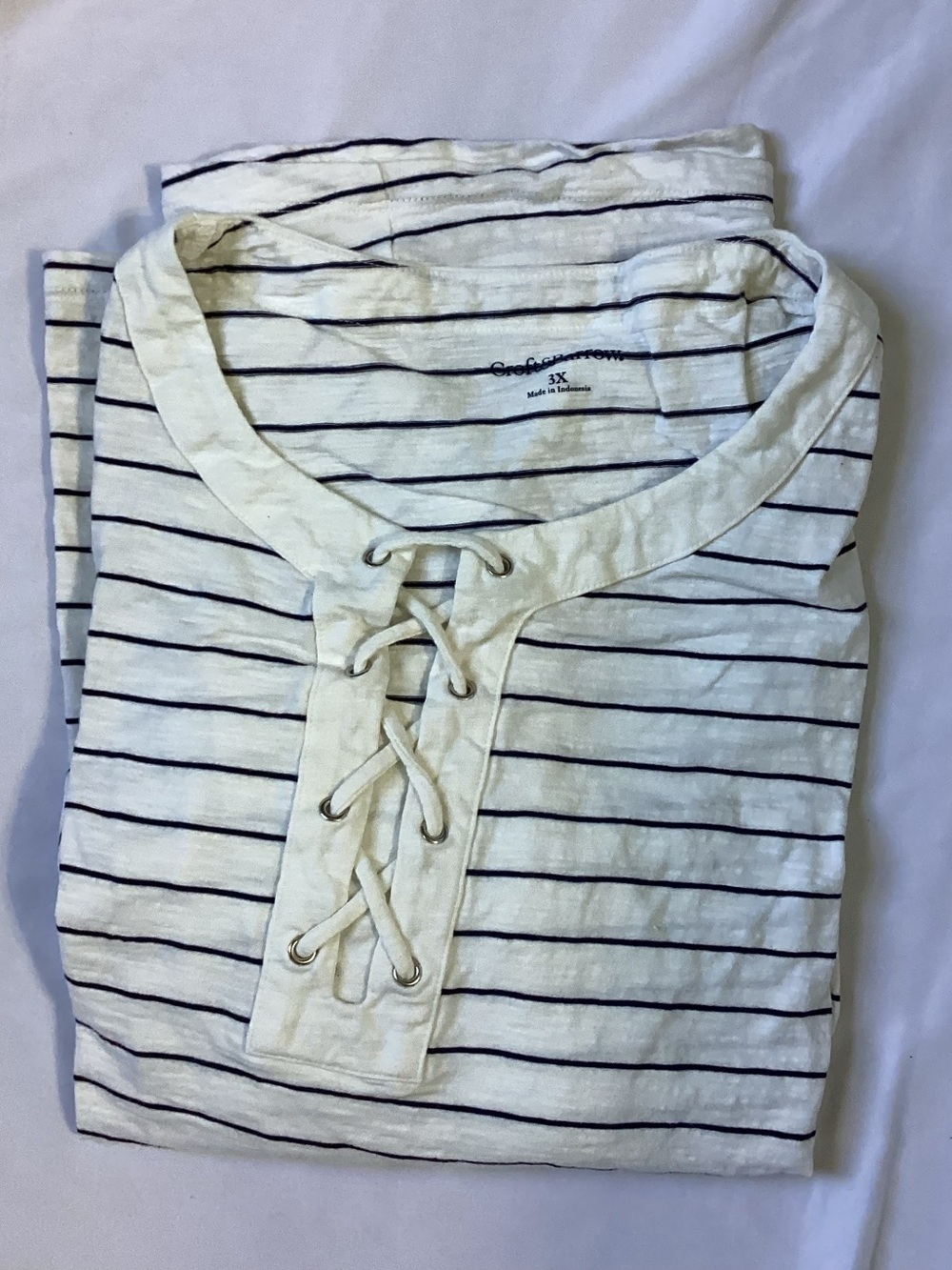 Croft & Barrow Stripe Ladies Top Size 3X
